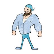 cartoon manly sailor man N9