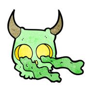 cartoon halloween skull N9