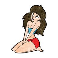 cartoon woman in skimpy clothing N9