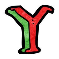 cartoon letter y N13