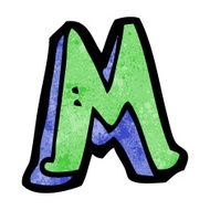 Cartoon Letter M N16