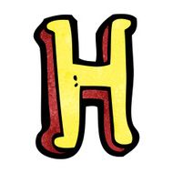 Cartoon Letter H N15