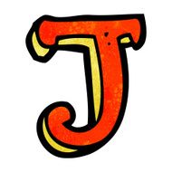 cartoon letter j N12
