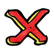 cartoon letter x N14