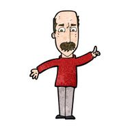 cartoon man issuing stern warning N9