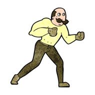 cartoon retro boxer man N9