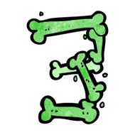 cartoon halloween bone number N80