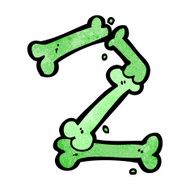 cartoon halloween bone number N81