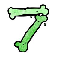 cartoon halloween bone number N82