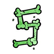 cartoon halloween bone number N85