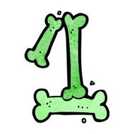 cartoon halloween bone number N86