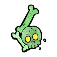 cartoon halloween bone number N88