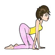 cartoon sexy woman on all fours N8