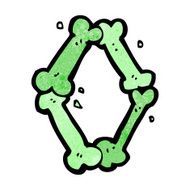 cartoon halloween bone number N89