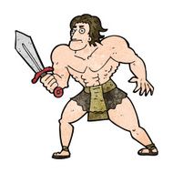 cartoon fantasy hero man N8