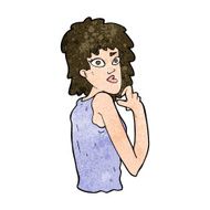 cartoon surprised woman N193