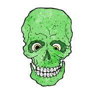 cartoon spooky skull N141