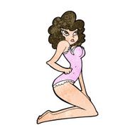 cartoon pin-up woman N9