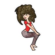 cartoon woman with big hair N9