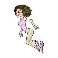 cartoon flying woman N9