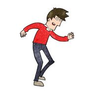 cartoon happy man dancing N31