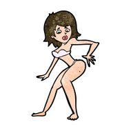 cartoon woman in bikini N48
