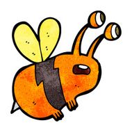 cartoon frightened bee N9