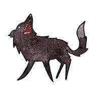 cartoon snapping wolf N5