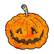 cartoon grinning pumpkin N8