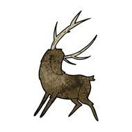 cartoon stag N17