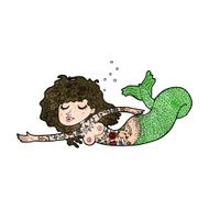 cartoon mermaid with tattoos N7