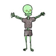 cartoon skeleton in clothes N8