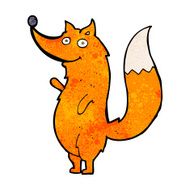 cartoon waving fox N8