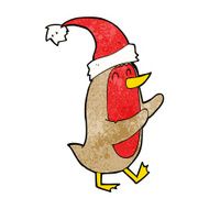 cartoon christmas robin N42