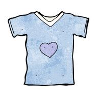 cartoon t shirt with love heart N8