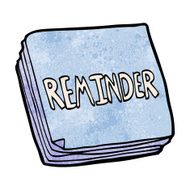 cartoon reminder notes N6