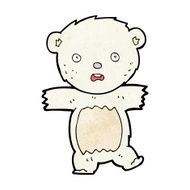 cartoon shocked polar bear cub N2