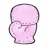 cartoon pink boxing glove N6