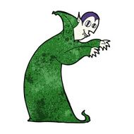 cartoon spooky vampire N40