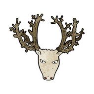 cartoon stag head N4