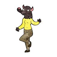 cartoon dancing werewolf woman N5