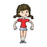 cartoon pretty girl N87