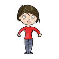 cartoon surprised woman N194