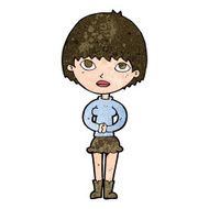 cartoon woman waiting patiently N9