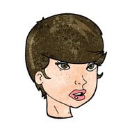 cartoon pretty female face N76
