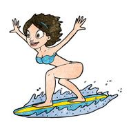 Cartoon Surfer Girl N19
