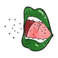 cartoon sneezing mouth N6