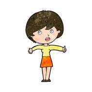 cartoon woman giving thumbs up N9