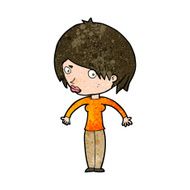 cartoon woman shrugging N49