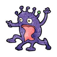 cartoon weird little alien N17